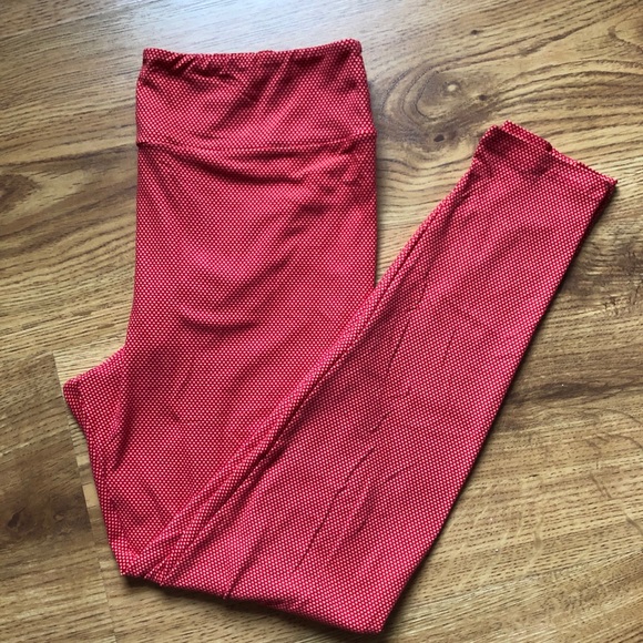 LuLaRoe Pants - Red Polka Dot LuLaRoe Leggings